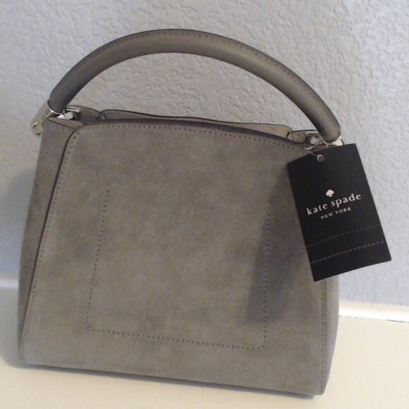 Kate Spade Phoebe hare gray suede small handbag-BNWT! 🤩 - Picture 2 of 10